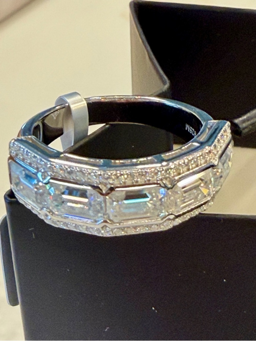 Moissanite ring crafted from S925 sterling silver
